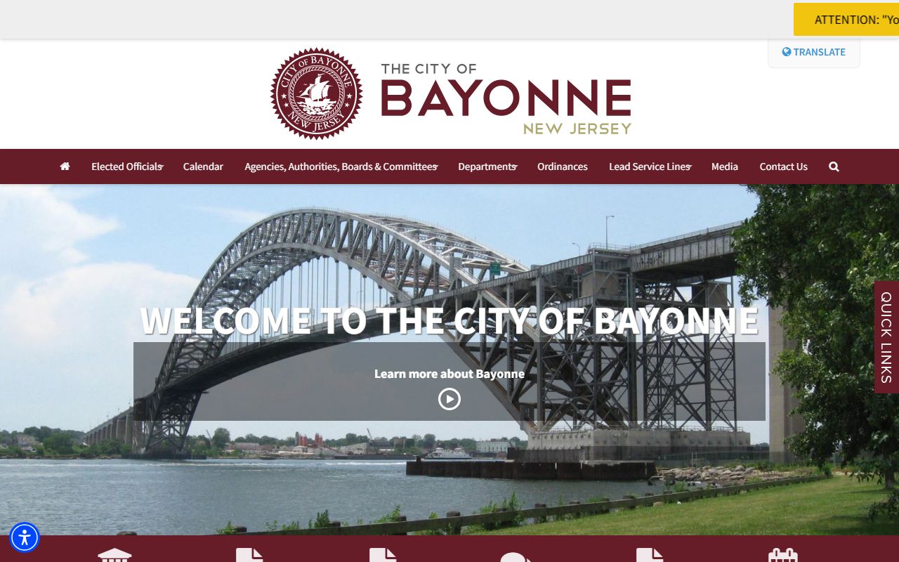 Bayonne City Hall for local property records