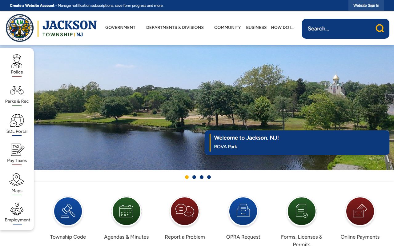 Jackson Township website for local property records and assessments