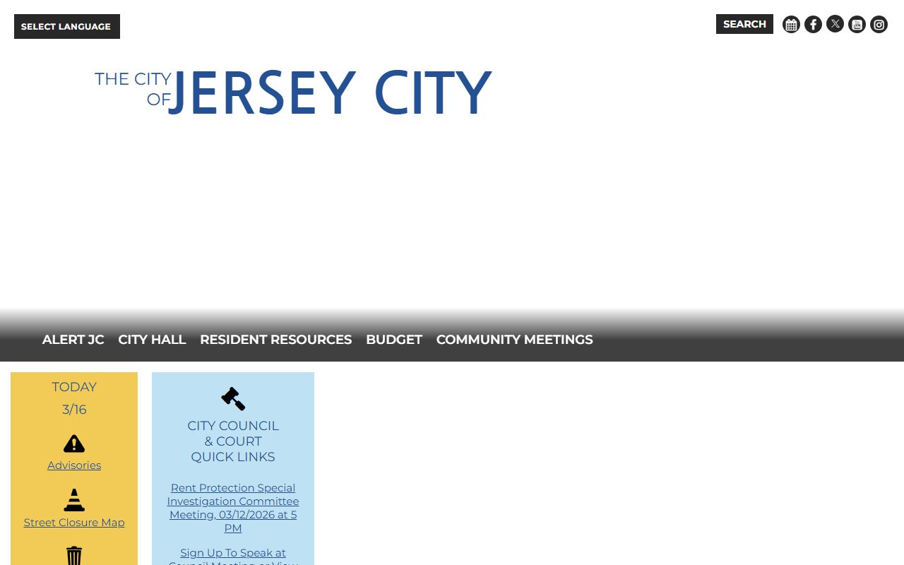 Jersey City property records search showing tax and assessment data from Hudson County