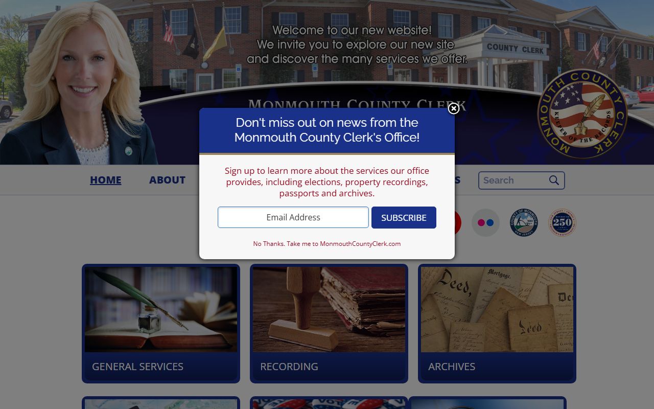 Monmouth County Clerk office for Middletown deed and mortgage records