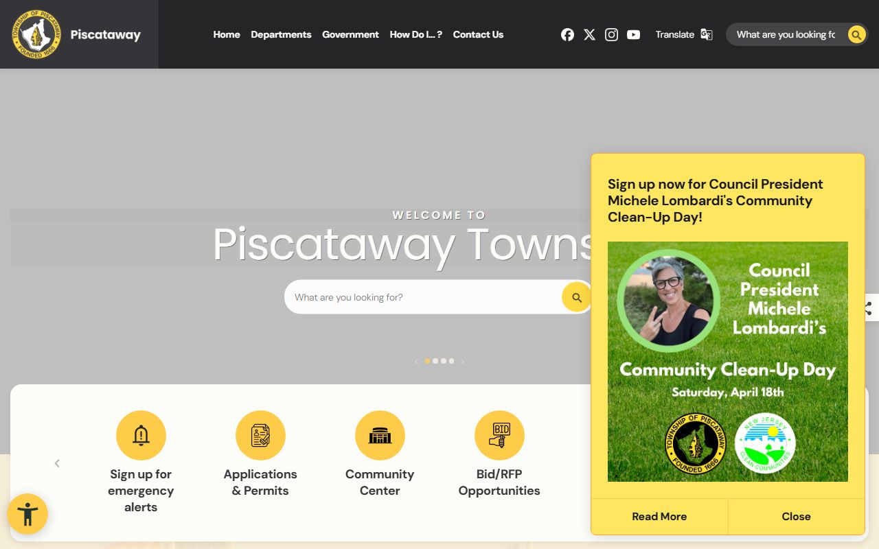 Piscataway Township website for local property records