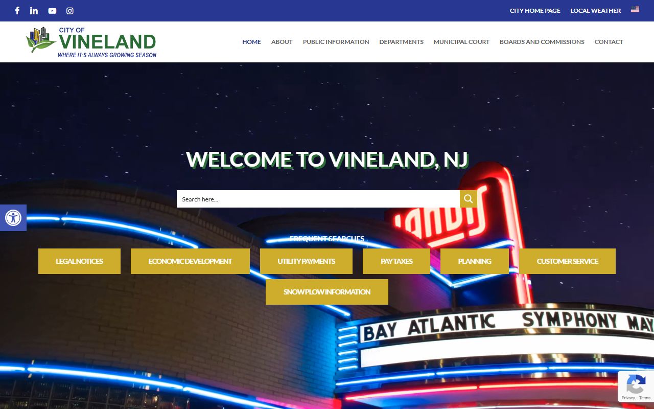 Vineland City website for local property records