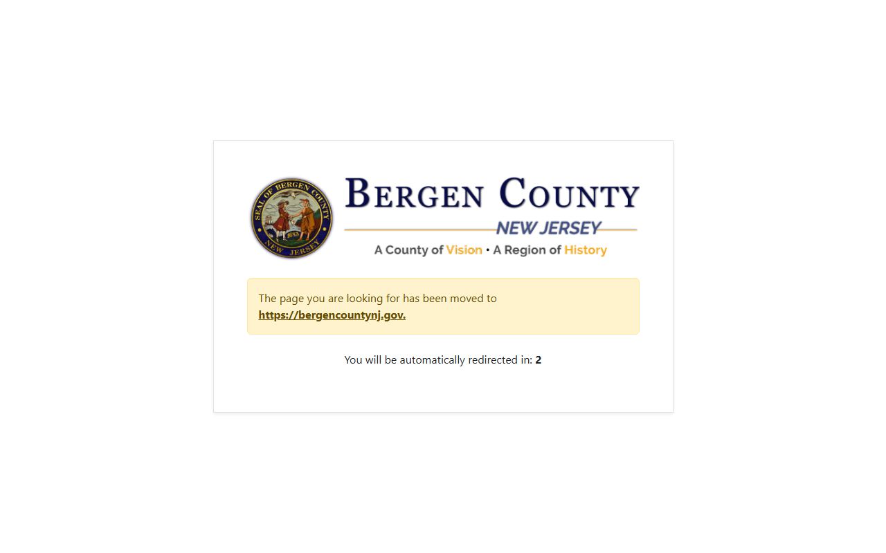 Bergen County Clerk website showing recording and property record services