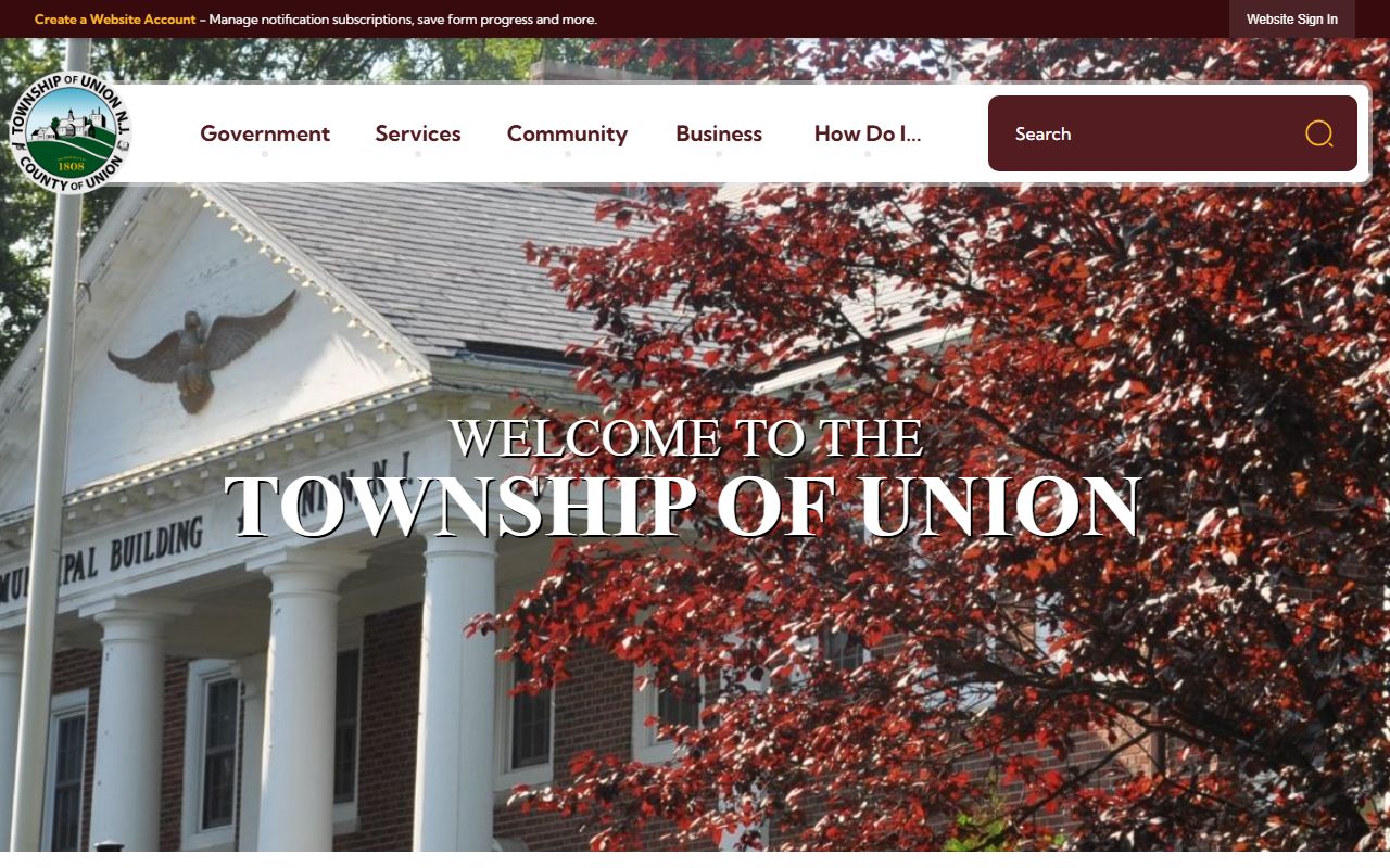 Union Township municipal building for property records